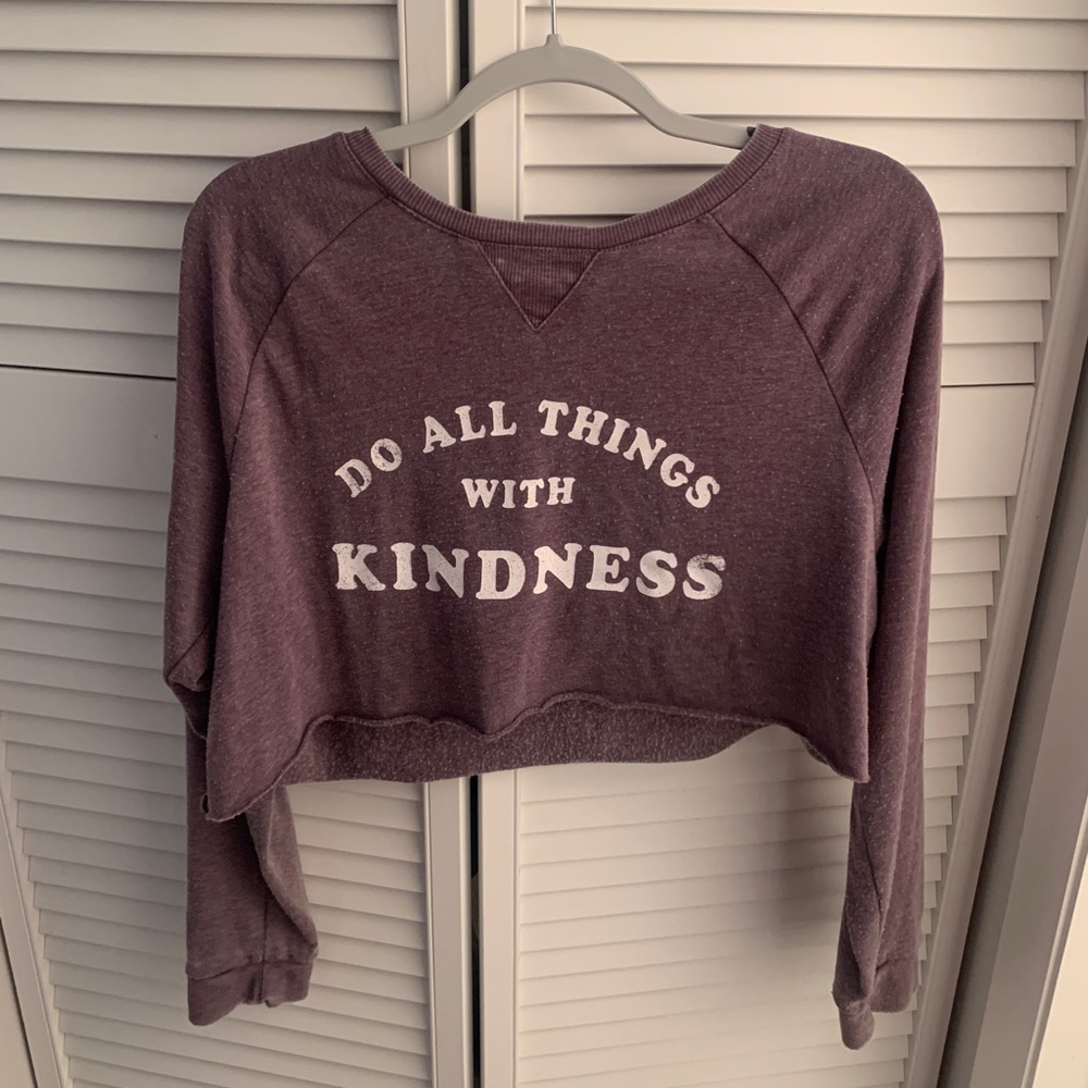 cropped graphic sweater